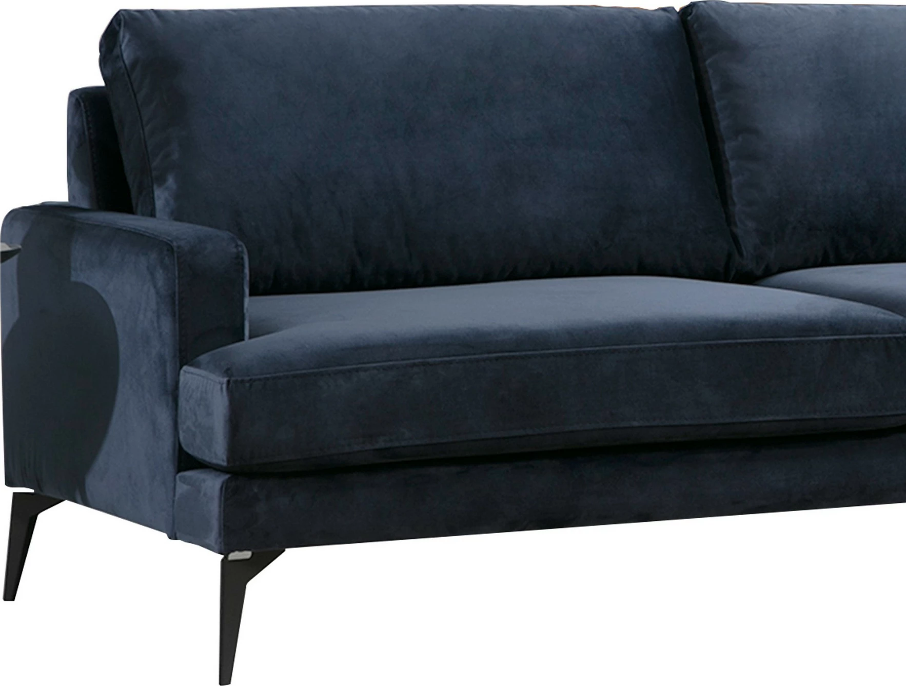 Këndare Atelier del Sofa, Papira Corner Right (L3+Chl), ngjyrë blu e errët, 283x180cm