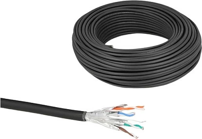 Kabllo rrjeti DeLOCK 80597 Cat6a U/FTP 50 m, LSZH, e zezë