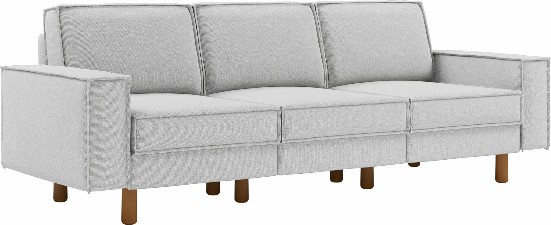 Divan treshe Atelier del Sofa, ngjyrë pebble dhe walnut, Sparrow Extra 3