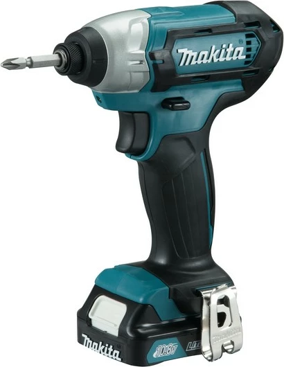 Çelës goditës Makita TD110DSMJ, 4Ah, 10.8V, 1/4", 110Nm, zi/turkeze