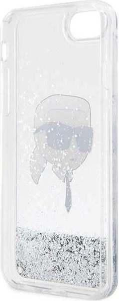 Mbështjellës Karl Lagerfeld KLHCI8LNKHCH për iPhone 7/8/SE 2020/2022, Glitter, Argjendtë