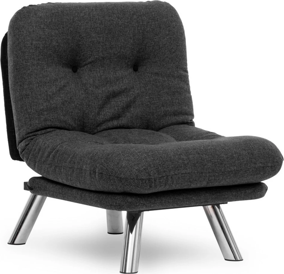 Krevat-karrige një vendi, Atelier del Sofa, Misa Small Solo, ngjyrë gri e errët