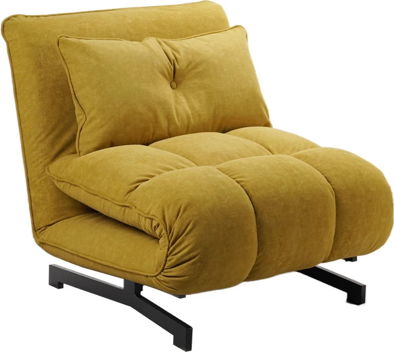 Fotel palosëse Tessera, ngjyrë mustard, 86x86x83cm