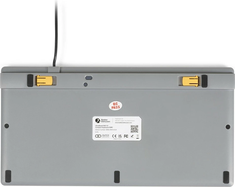 Tastierë BakkerElkhuizen UltraBoard 950 V2, USB, kompakte pa numpad, UK QWERTY, e bardhë