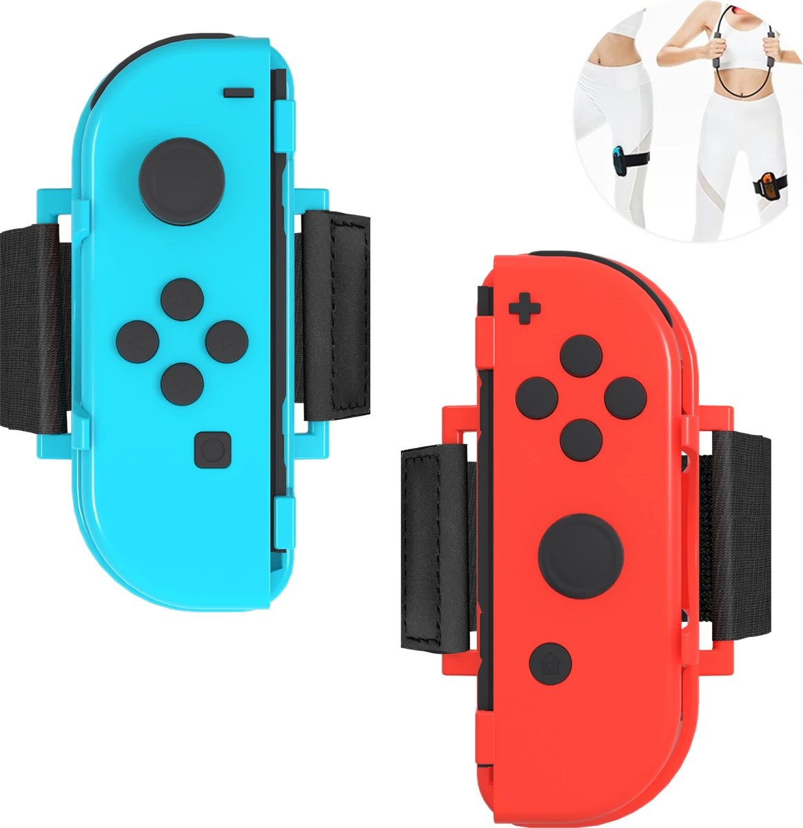 Set aksesorësh për Nintendo Switch, Hurtel, Nintendo Switch Sports 10-in-1, për Joy-Con, 10 pjesë, kuqe e kaltër