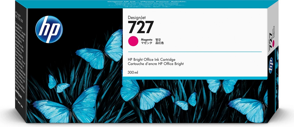 Kartush bojë, HP, 727 F9J77A, 300 ml XXL, magenta