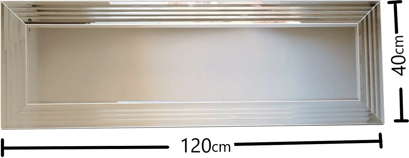 Pasqyrë moderne Hanah Home, A301Y, ngjyrë argjendi, 120x40x2.2cm