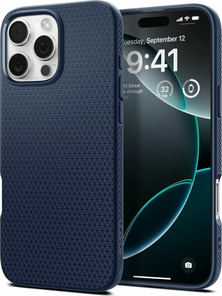 Mbështjellës Spigen Liquid Air për iPhone 16 Pro Max, Blu