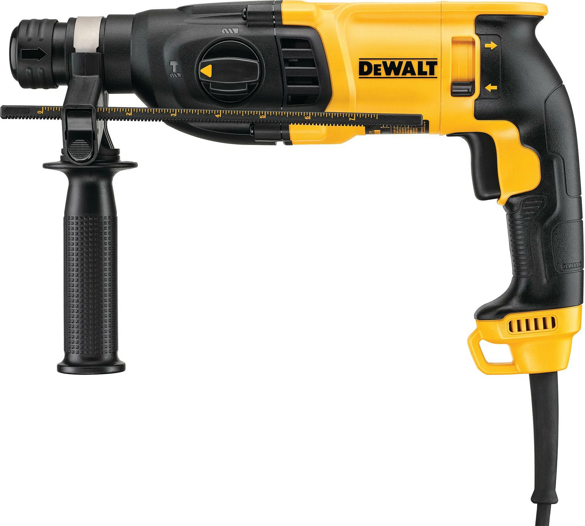 Kombihammer DeWALT SDS-plus 26mm 800W, zi/verdhë