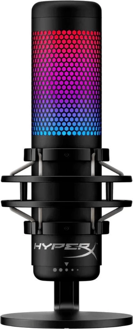 Mikrofon, HyperX 4P5P7AA, USB kondensator, me RGB, me shock mount, i zi