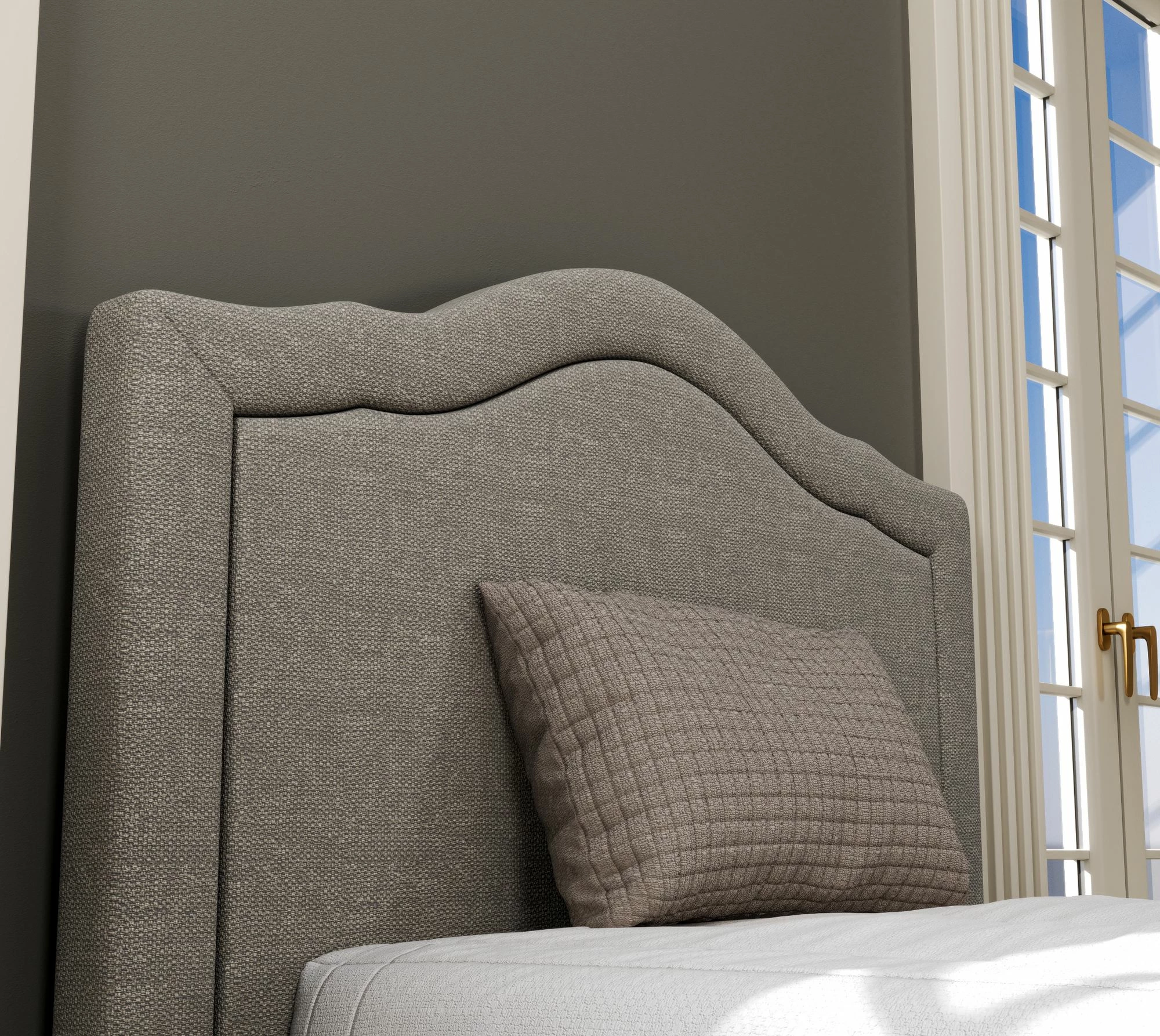 Krevat teke Skye Decor, krem, lis, gri, FRN-21018