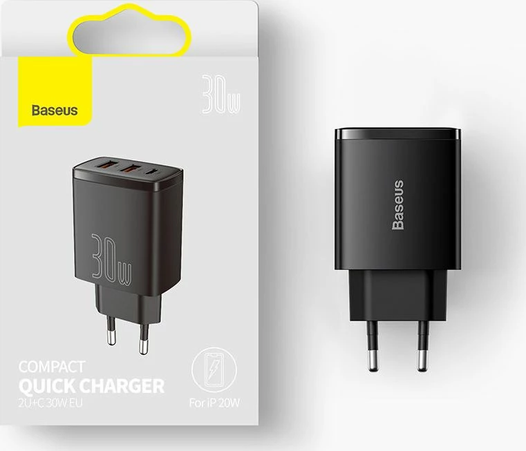 Karikues muri Baseus CCXJ-E01 30W 2x USB-A + 1x USB-C PD/QC, i zi