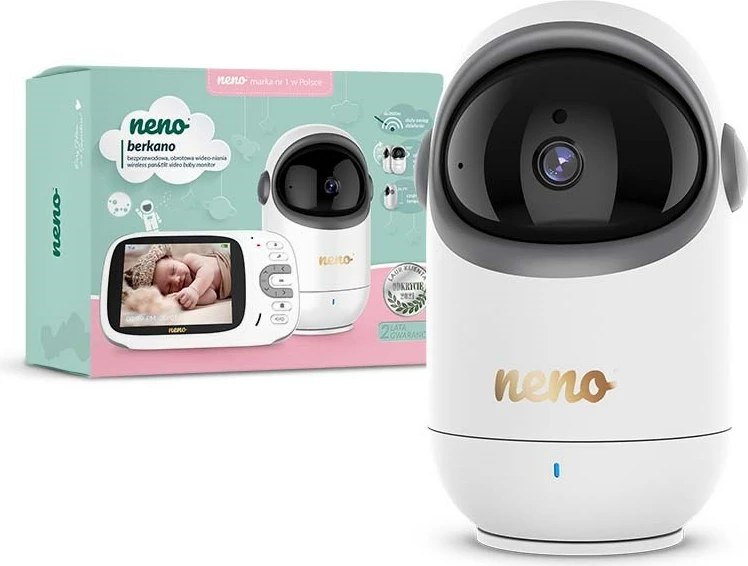 Monitor elektronik për foshnje neno Berkano me marrës wireless, i bardhë