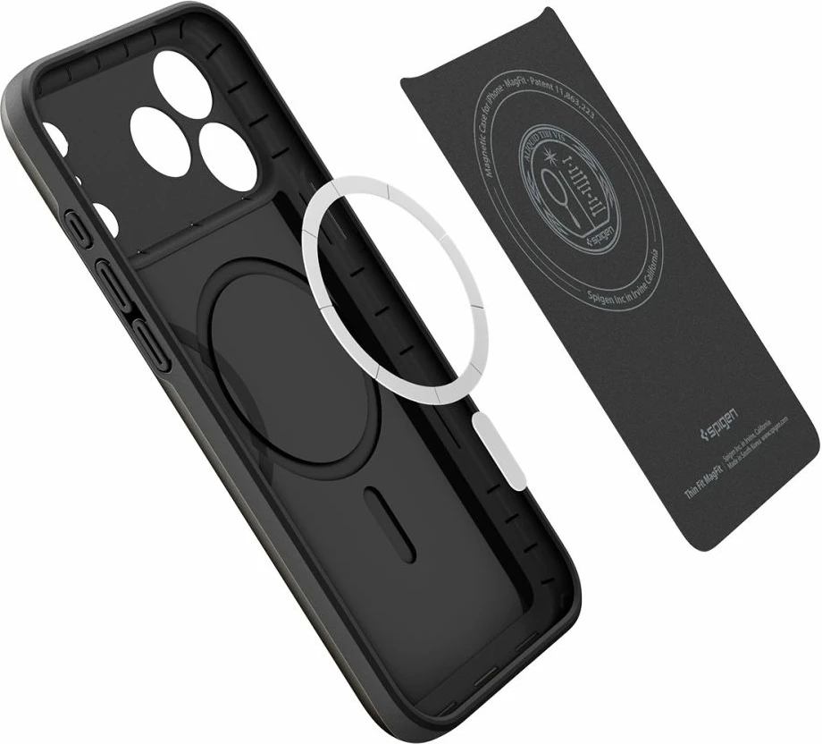 Mbështjellës Spigen Thin Fit MagSafe për iPhone 17 Pro Max, i zi