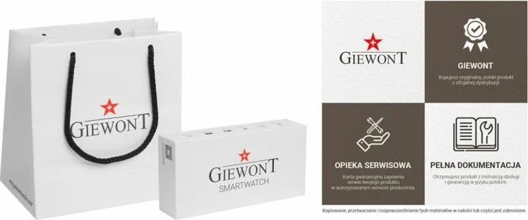 Smartwatch sportiv Giewont, gri
