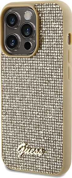 Mbështjellës Guess Disco Metal Script për iPhone 14 Pro, Ari