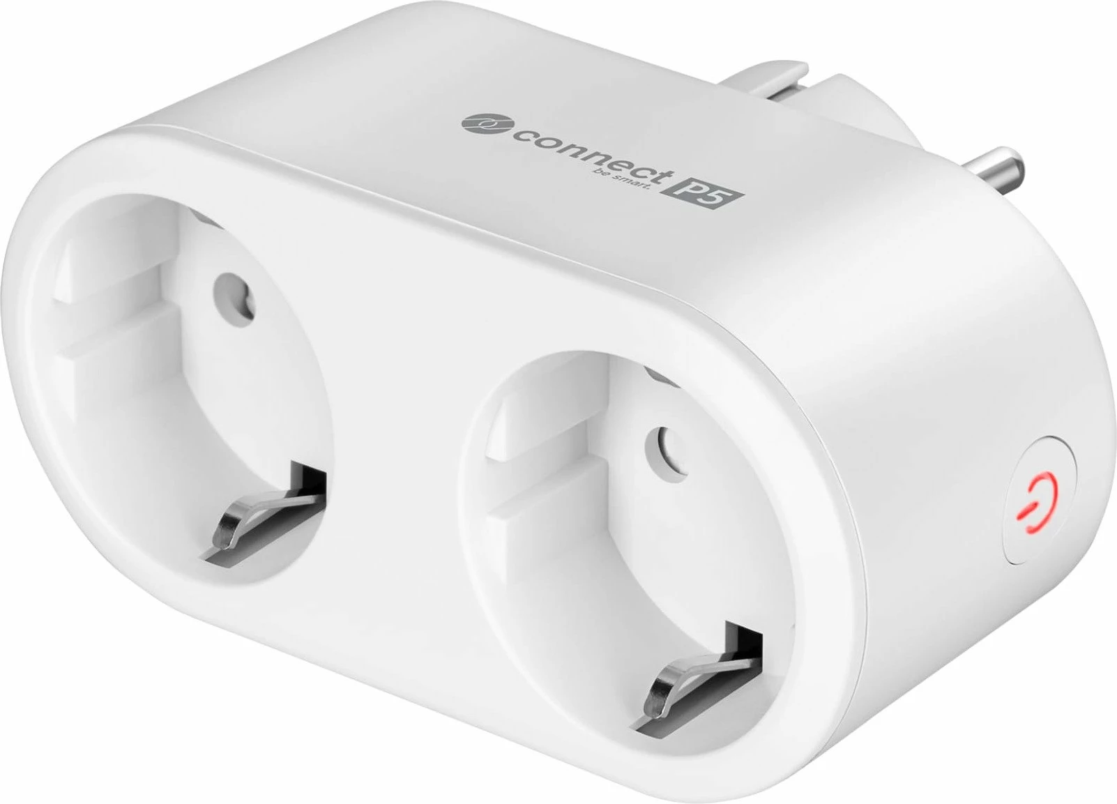 Prizë smart WiFi e dyfishtë Kruger&Matz Connect P5 Tuya, 16A/3680W, e bardhë