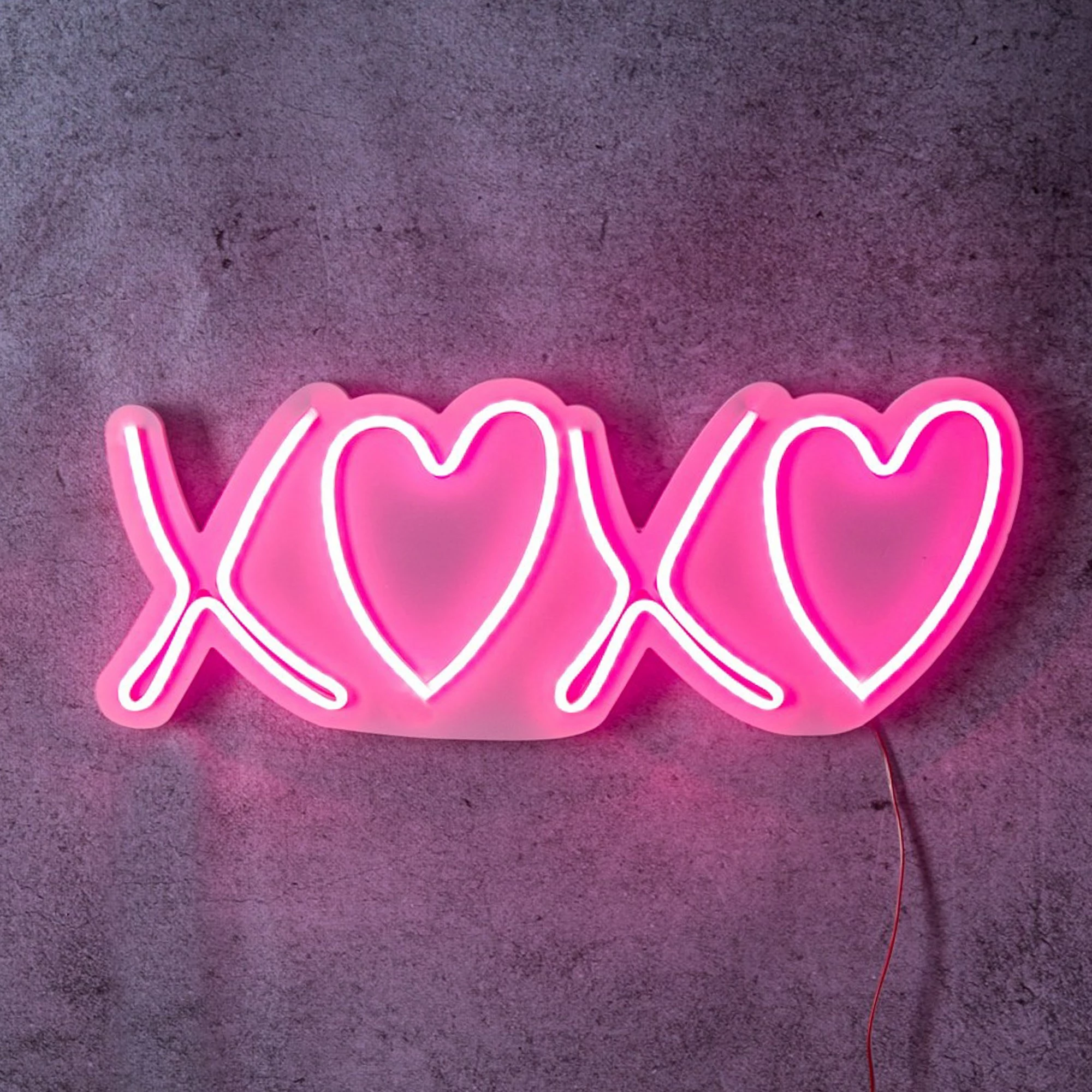 Dritë dekorative plastike LED, Wallity Tic Tac Toe XoXo, rozë