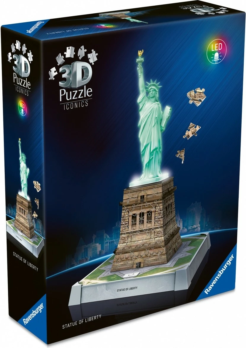 Puzzle 3D Ravensburger Statue of Liberty, 128 pjesë, plastik