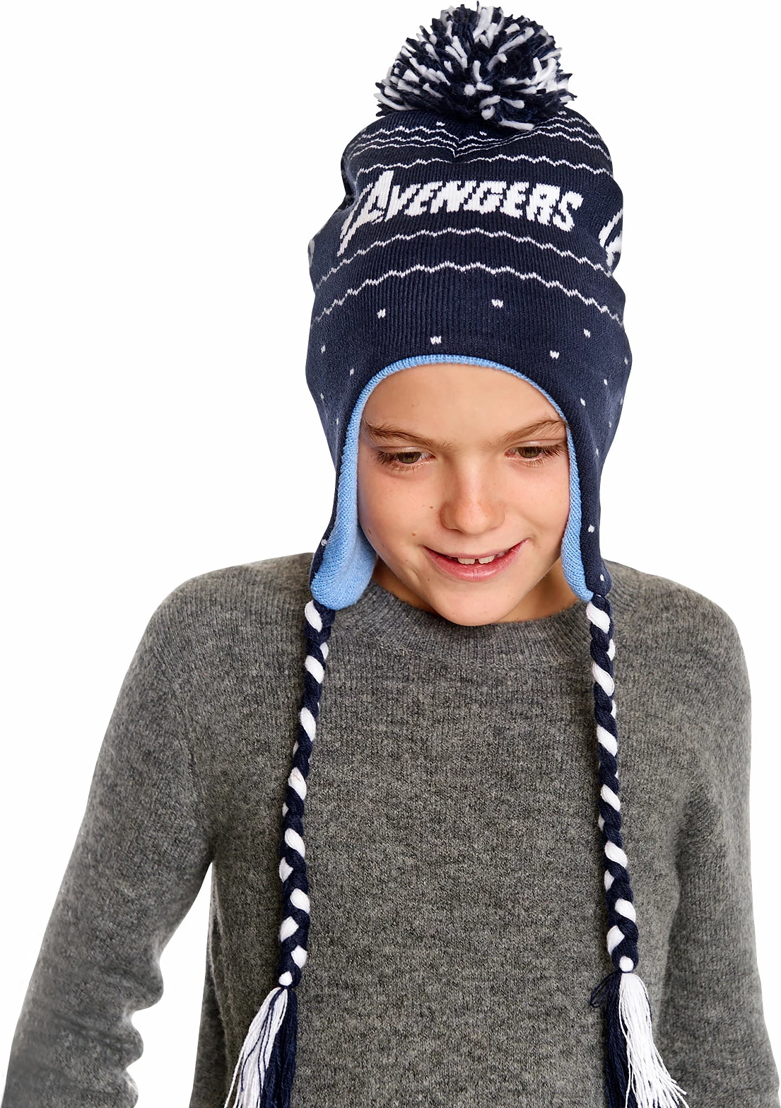 Kapë dimërore Difuzed Avengers Xmas Sherpa One size, blu e errët