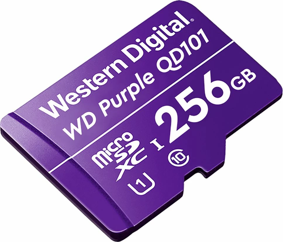 Kartë memorie microSDXC WD Purple QD101 256 GB Class 10 UHS-I/U1 (WDD256G1P0C), vjollcë