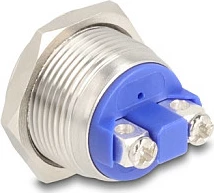 Switch buton DeLOCK 22040, 2P, 250V/5A, IP65, panel-mount, argjendtë
