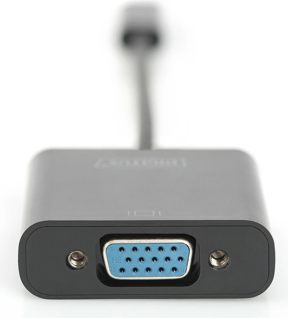 Adapter USB-C në VGA Digitus, 19.5cm, i zi