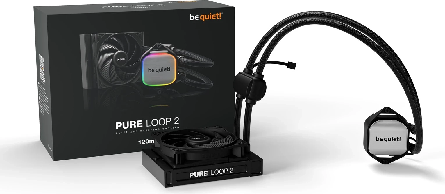 Ftohës i plotë për procesorin be quiet! Pure Loop 2, 120mm, i zi