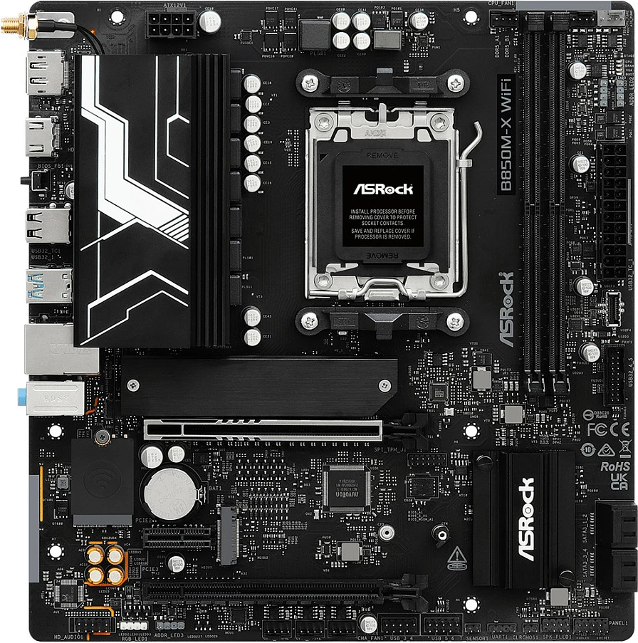 Pllakë amë ASRock B850M-X WiFi R2.0, Socket AM5, DDR5 128GB, micro ATX, e zezë