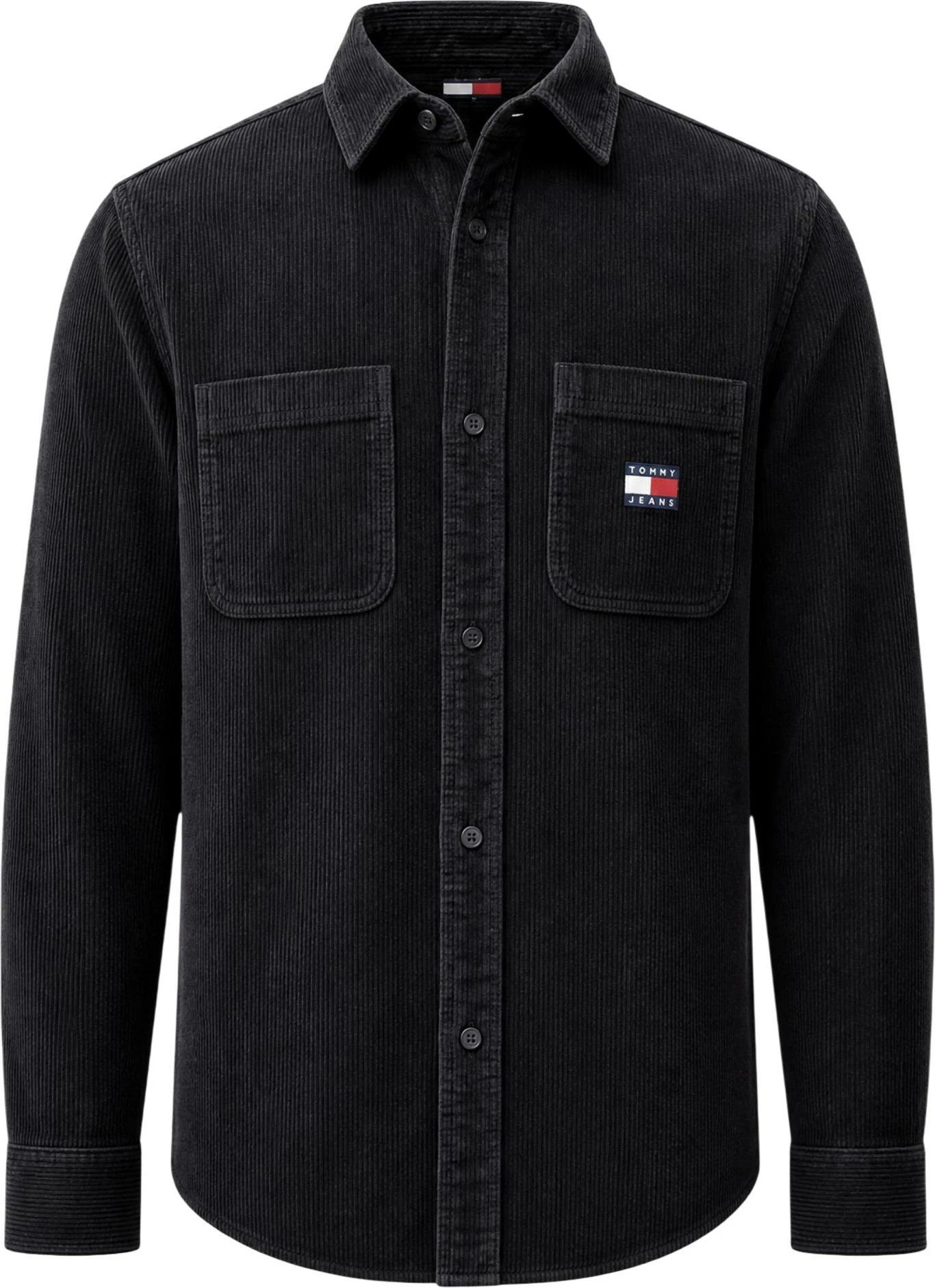 Këmishë me mëngë të gjata Tommy Hilfiger Jeans DM0DM23705 për meshkuj, e zezë [Madhësia: L]