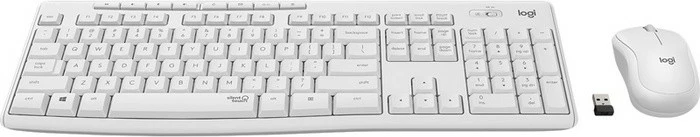 Set tastierë dhe maus Logitech MK295 Silent Wireless - i bardhë