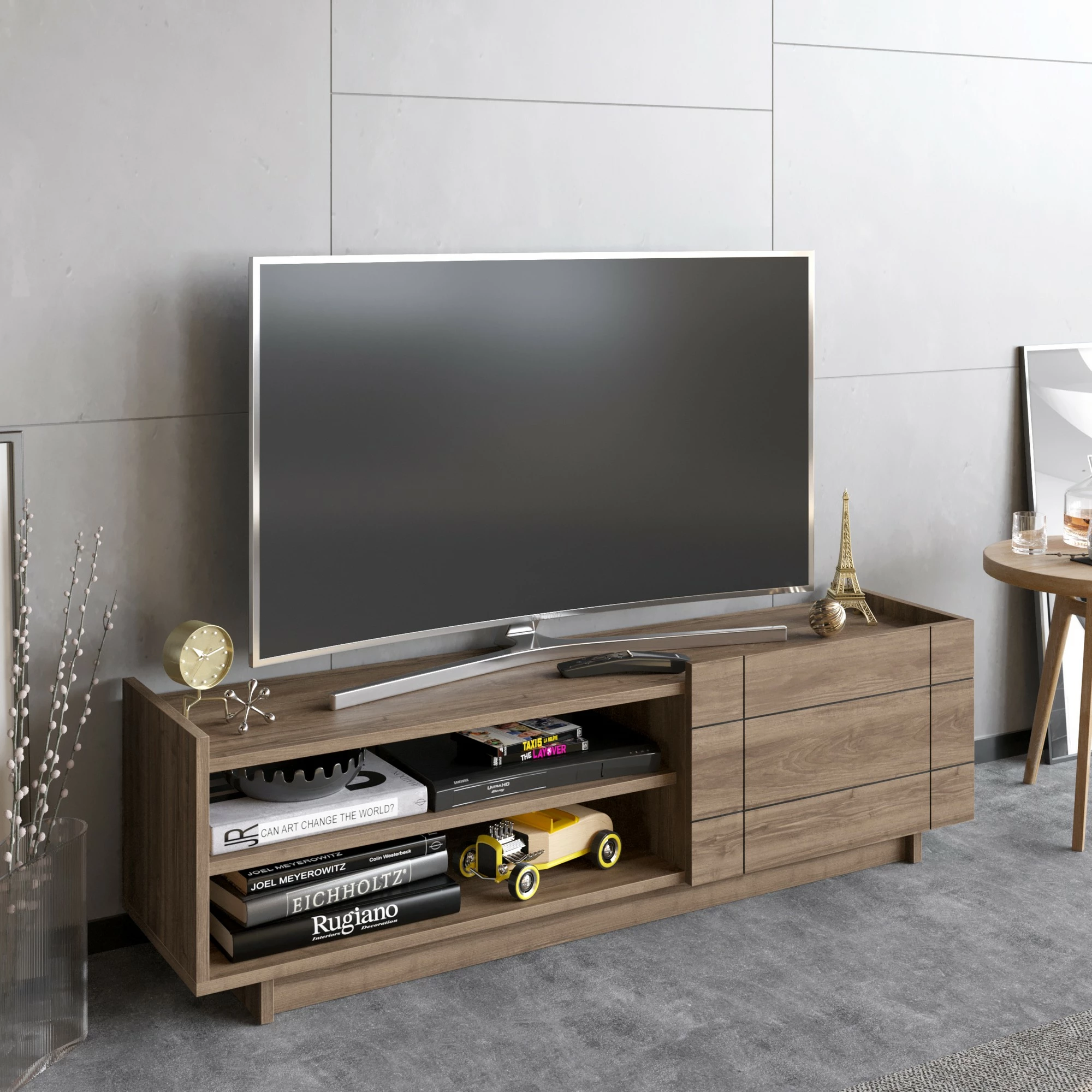Komodë TV Valantina, ngjyrë arre, Hanah Home