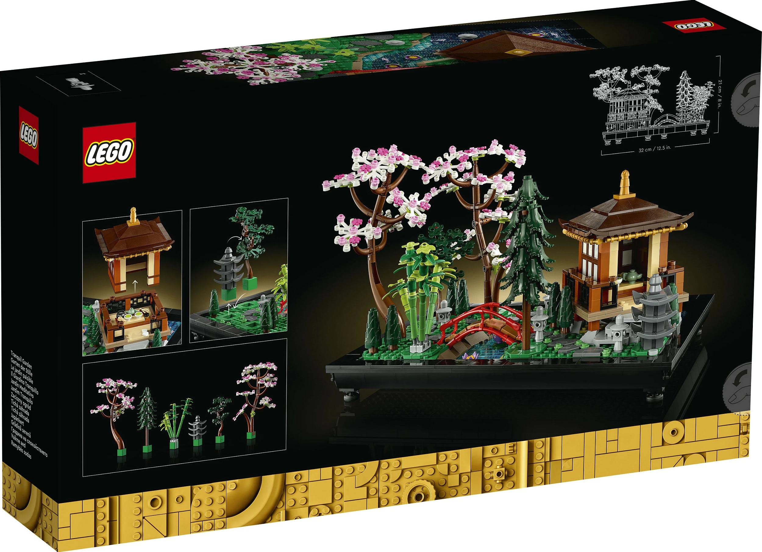 Set ndërtimi LEGO Tranquil Garden, 1363 pjesë, shumëngjyrësh