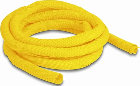 Mëngë e thurur për kabllo DeLOCK, 2 m, 10 mm, vetë-mbyllëse, rezistente -50 deri 150°C, e verdhë