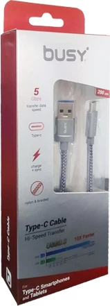 Kabllo për android Type C, 200 cm