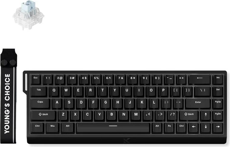 Tastierë gaming Mchose Ace 68 (MC-Ace68-8), 65%, USB-C, RGB, e zezë