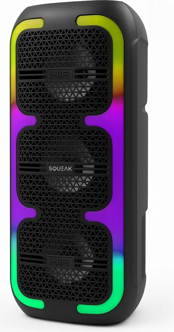 Altoparlant Bluetooth SQUEAK SQ1009 BeatOne 45 W, Bluetooth 5.3, USB-C, karaoke, 10 orë bateri, i zi