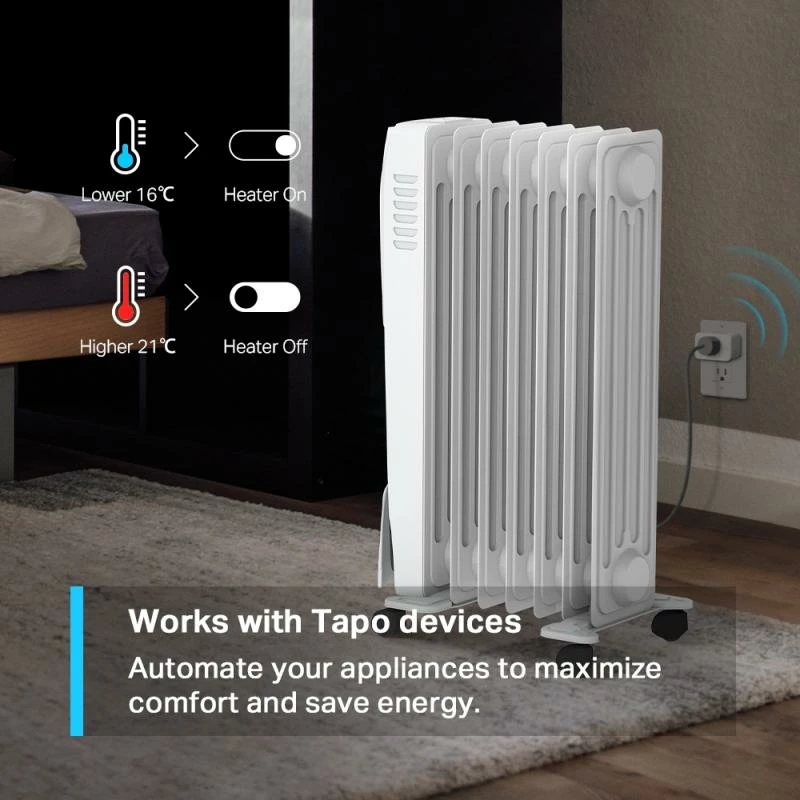 Sensor i mençur temperaturë dhe lagështi, TP-Link Tapo T310, saktësi ±0.3°C ±3%RH, jetë baterie deri 2 vite, i bardhë