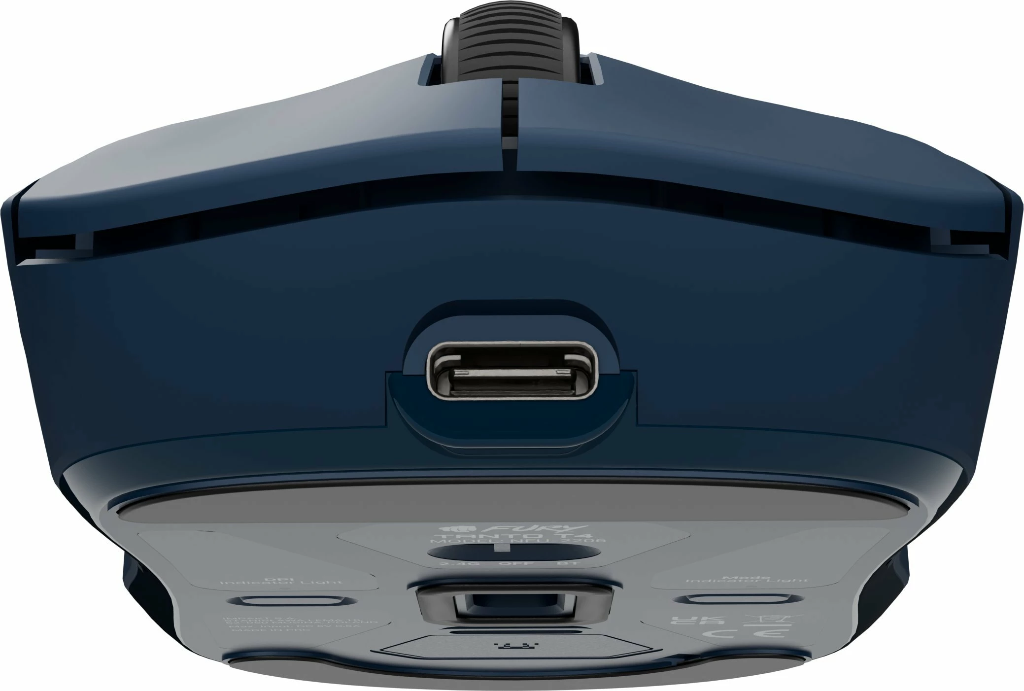 Maus gaming Fury Tanto T4 Wireless NFU-2206, 12000 DPI, tri-mode (2.4GHz/BT/USB), 53 g, navy blue