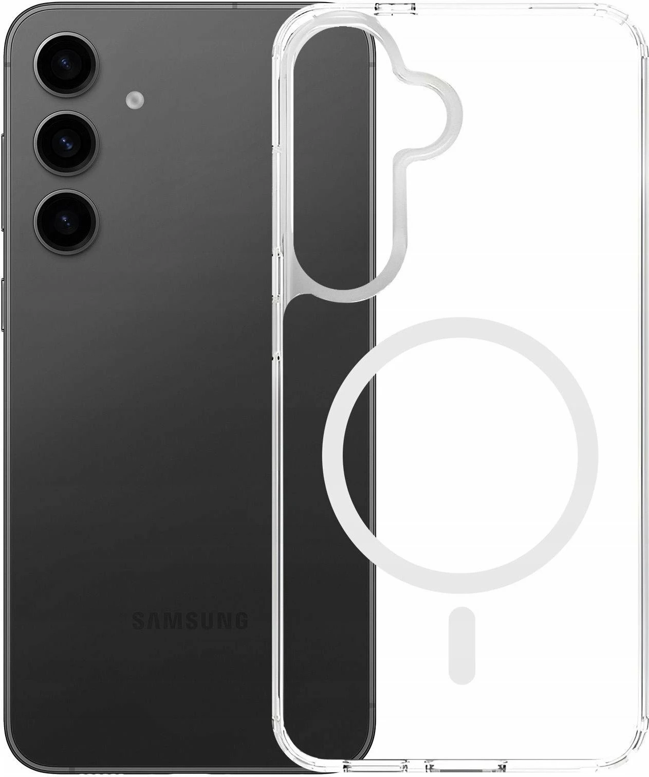 Mbështjellës 3MK Armor MagCase për Samsung Galaxy S25 FE, MagSafe, Military Grade, 1.5 mm, transparent