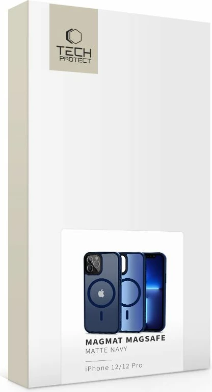 Mbështjellës Tech-Protect MagMat për iPhone 12 / 12 Pro, MagSafe, Blu e errët