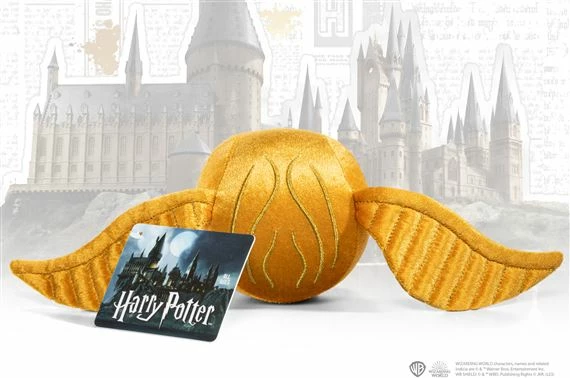 Lodër pelushi NOBLE COLLECTION Harry Potter Golden Snitch 10 cm, krahë 38 cm, e artë