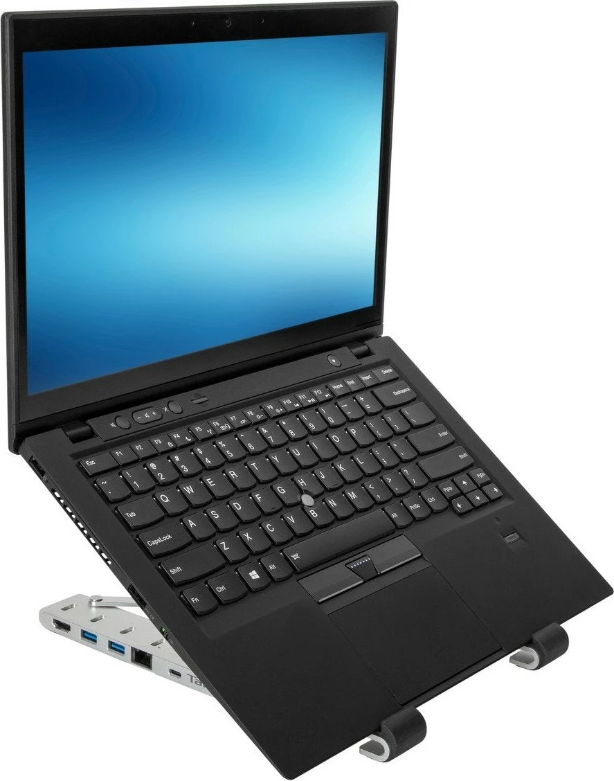 Kasë portative Targus D Portable Stand and Dock, USB-C, 15.6 inch, argjendtë