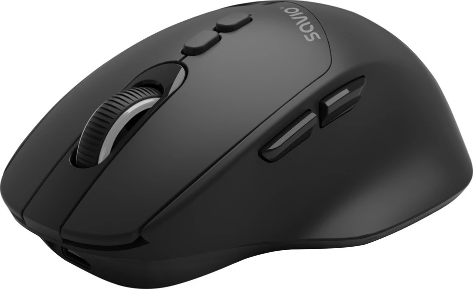 Maus Savio MB-06, wireless 2.4 GHz/BT 5.4, 2000 DPI, 6 butona, USB-C, set me receiver USB + kabllo USB-C, zi