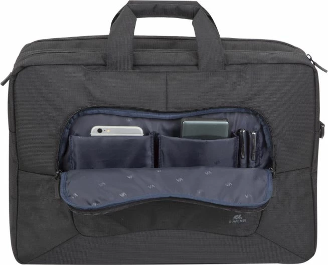 çantë laptopi RivaCase 8455, deri 17.3\", e papërshkueshme nga uji, e polsteruar, e zezë
