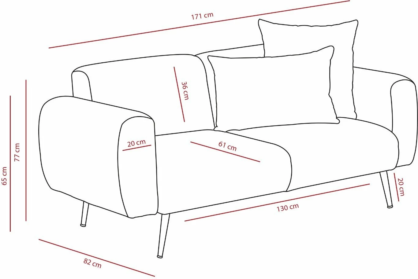 Divan dy ulëshe Atelier del Sofa, ngjyrë krem, Side