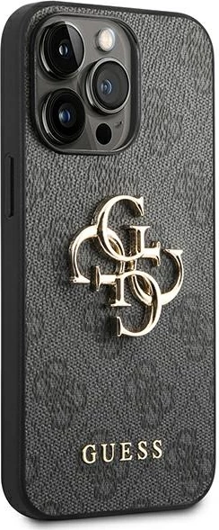 Mbështjellës Guess GUHCP14X4GMGGR për iPhone 14 Pro Max 6.7", hardcase, gri