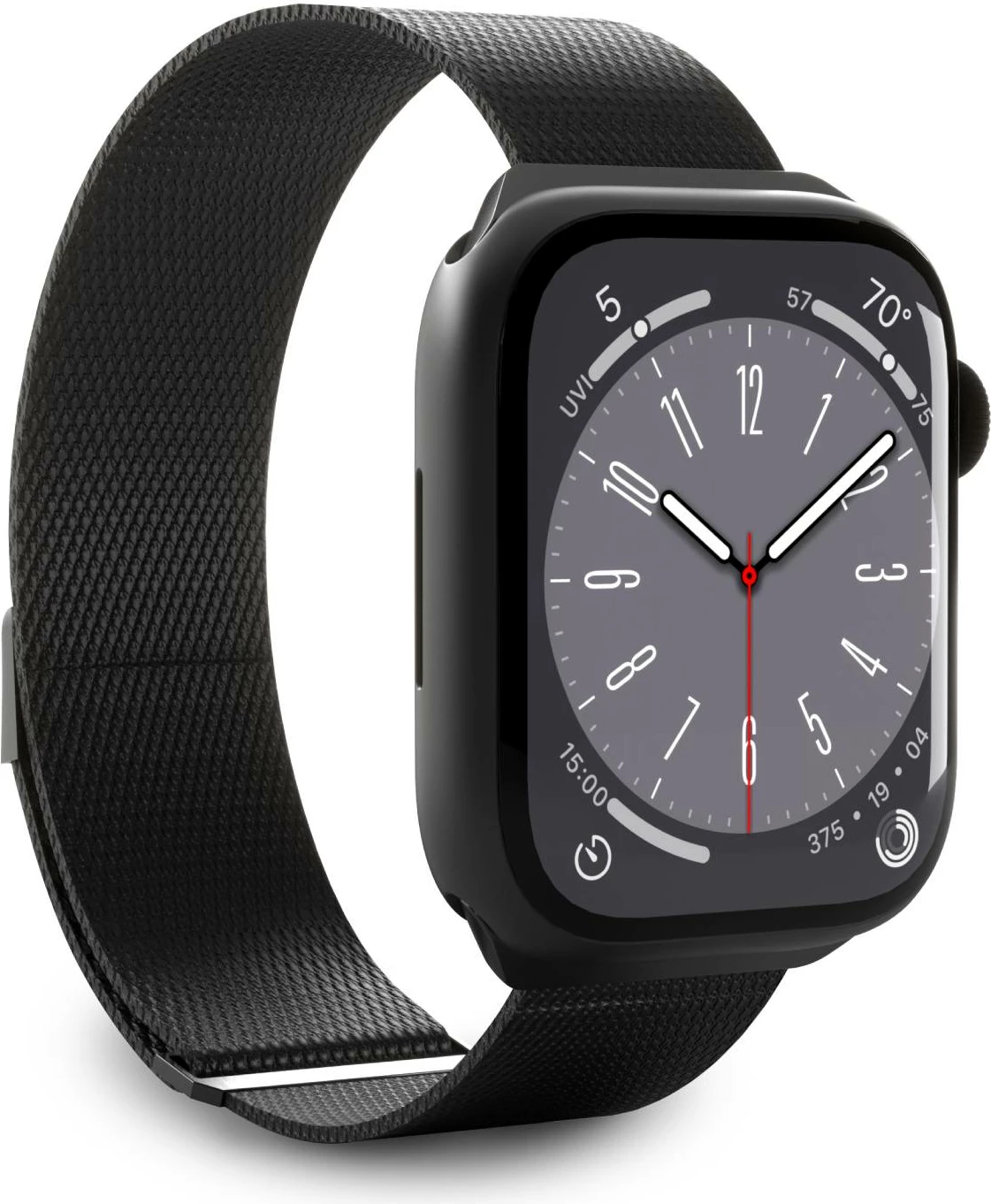 Rrip Milanese për Apple Watch Puro, për 42-44-45-49mm, i zi