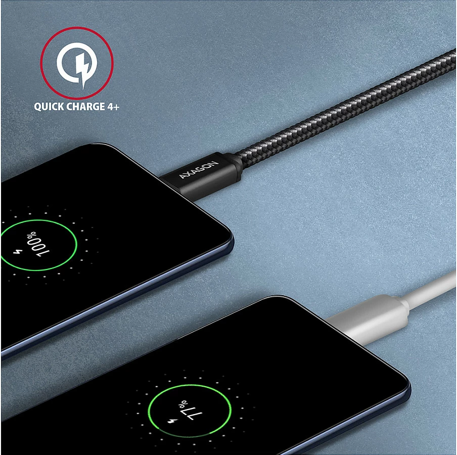 Kabllo USB-C në USB-A Axagon BUCM3-AM10AB, USB 3.2 Gen 1, 1m, e zezë