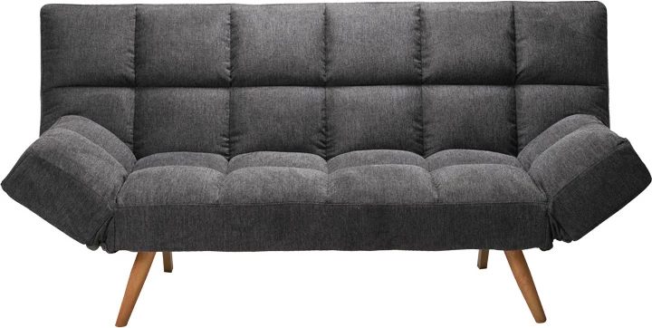 Divan-krevat 3 vendësh Freddo, material stof, ngjyrë antracit, 181x81x86cm